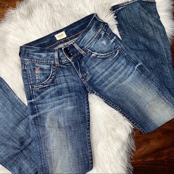 HUDSON Womens Faded & Distressed Bootcut Jeans - Picture 2 of 7